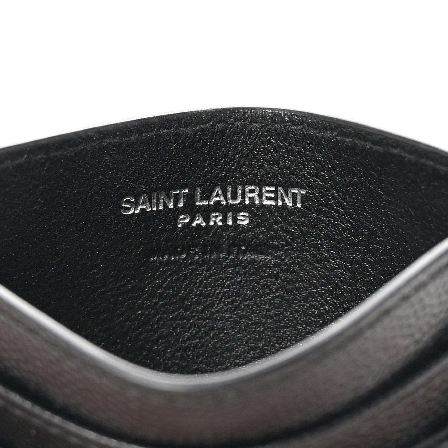 Grain De Poudre Matelasse Chevron Monogram Credit Card Case Black