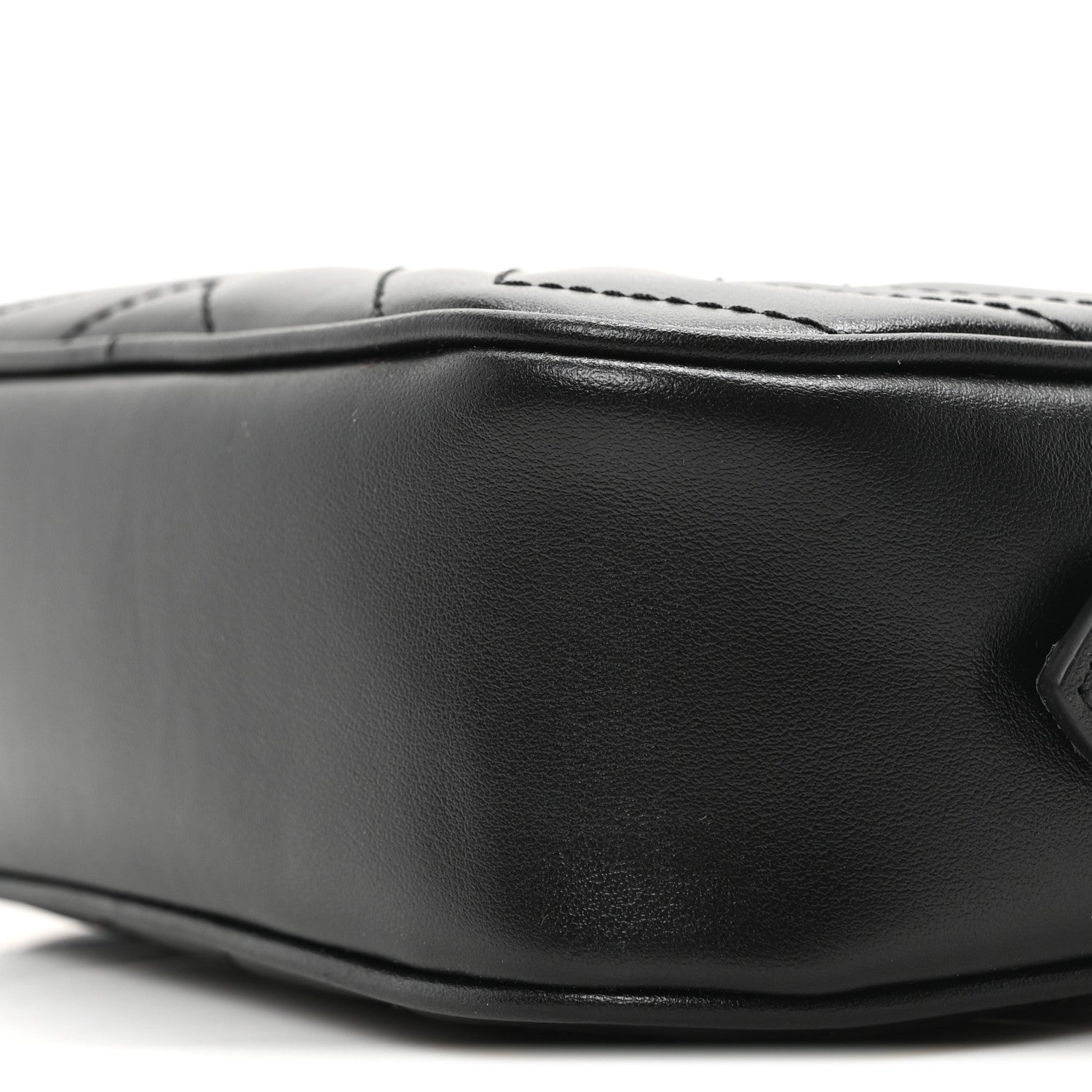 Calfskin Matelasse Mini GG Marmont Chain Shoulder Bag Black