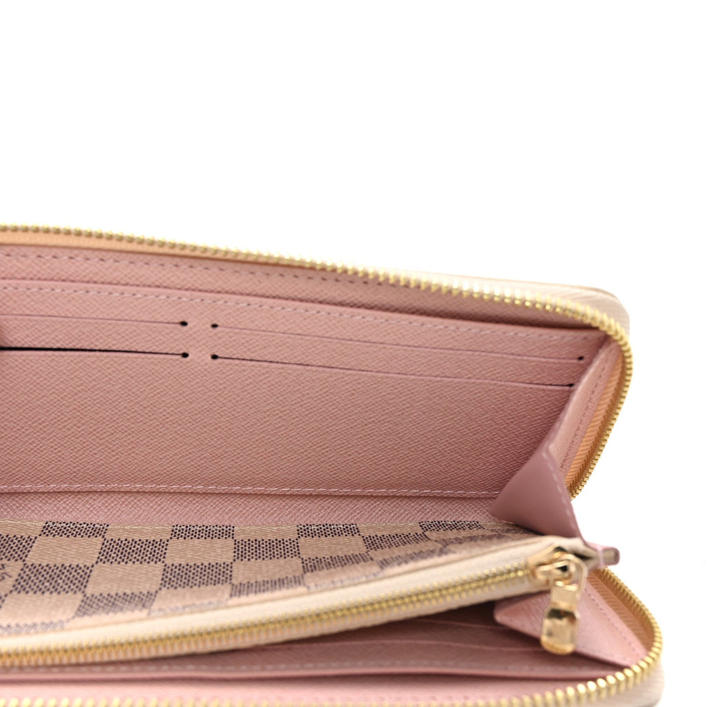 Damier Azur Clemence Wallet Rose Ballerine