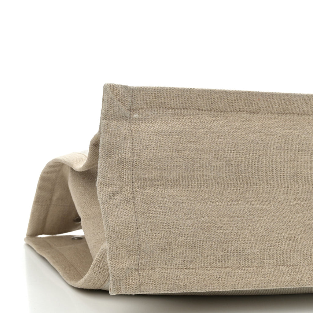 Linen Calfskin Rive Gauche Tote Optic White