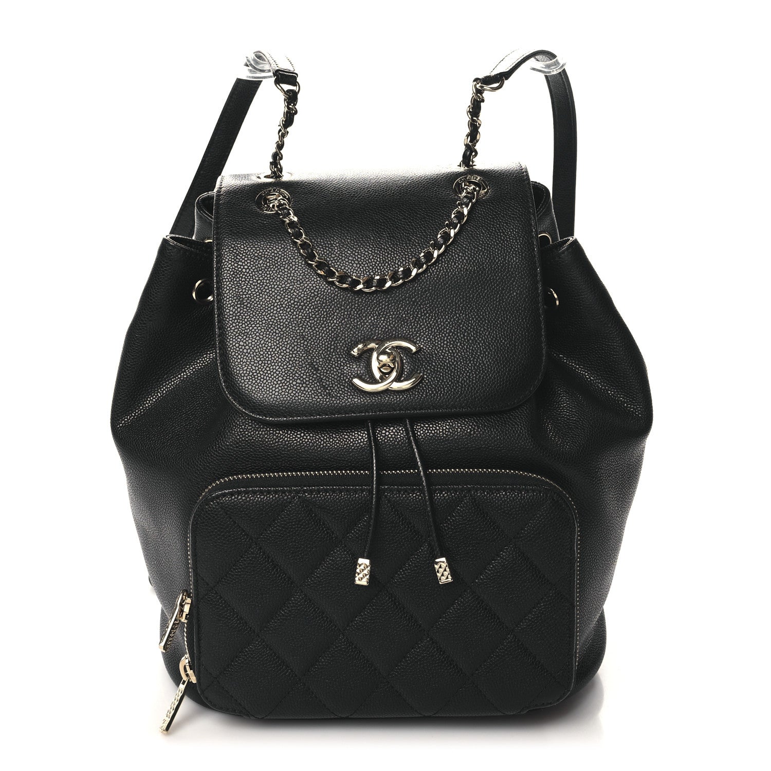 Caviar Quilted Business Affinity Backpack Black