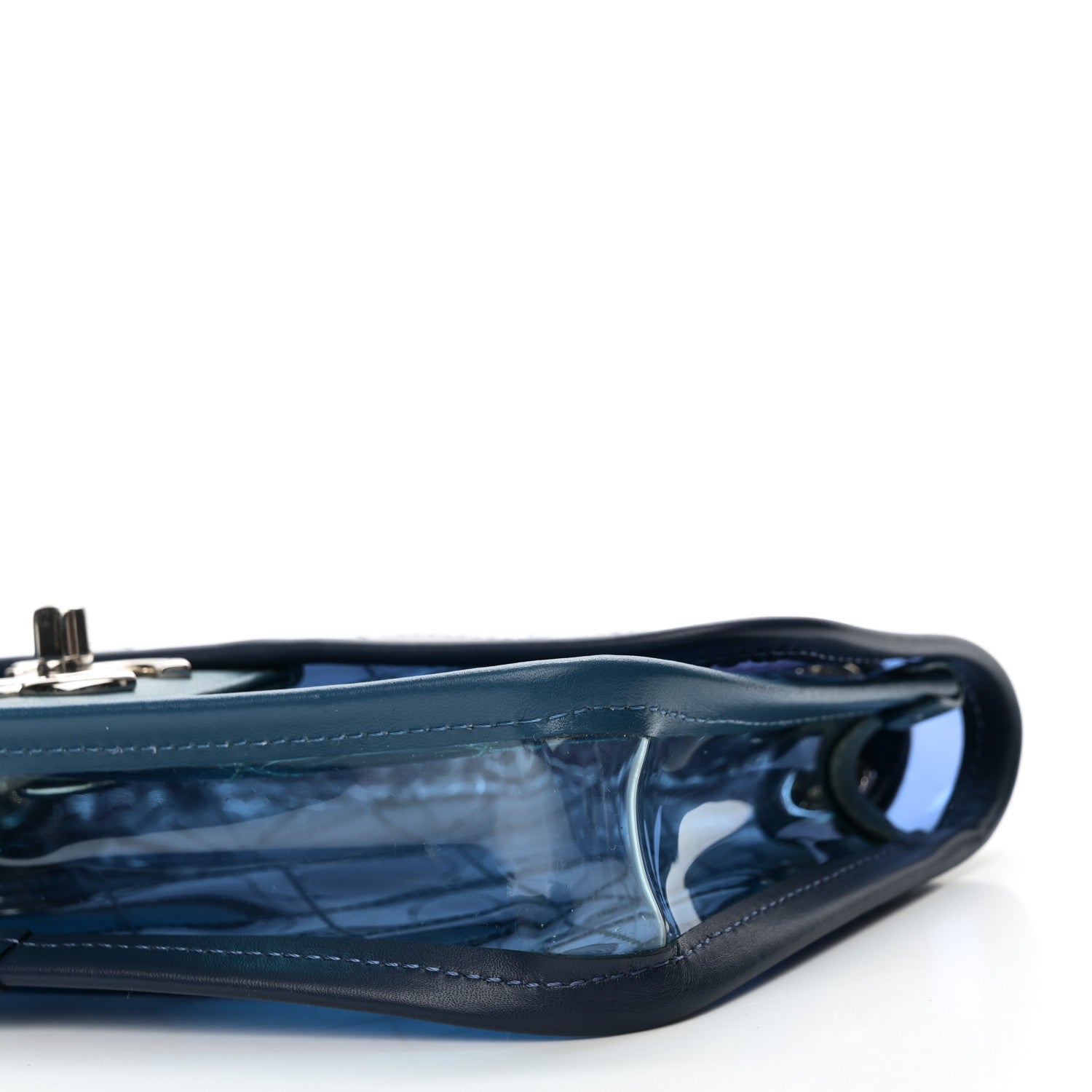 Lambskin PVC Quilted Mini Coco Splash Flap Blue