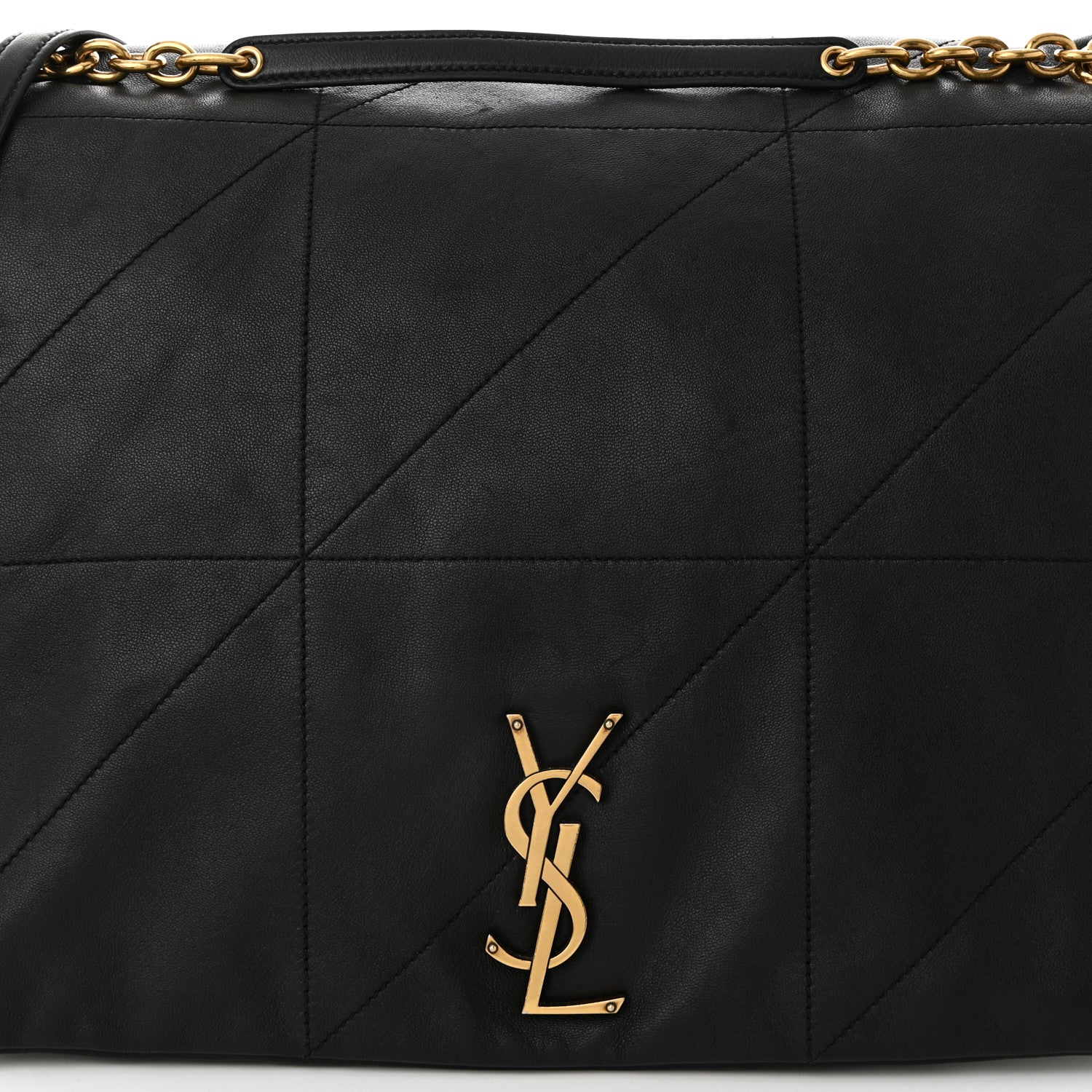 Lambskin Matelasse Monogram Large Jamie 4.3 Black