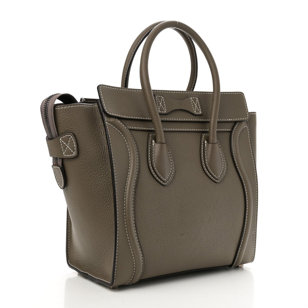 Drummed Calfskin Micro Luggage Souris