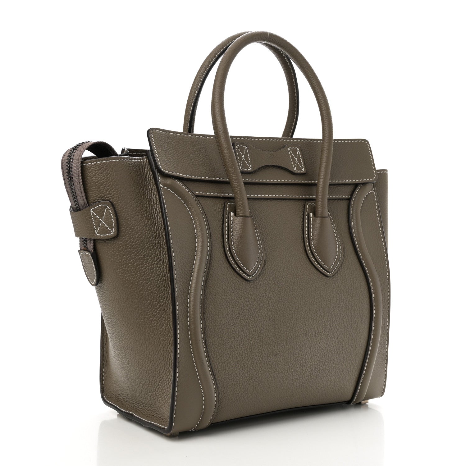 Drummed Calfskin Micro Luggage Souris