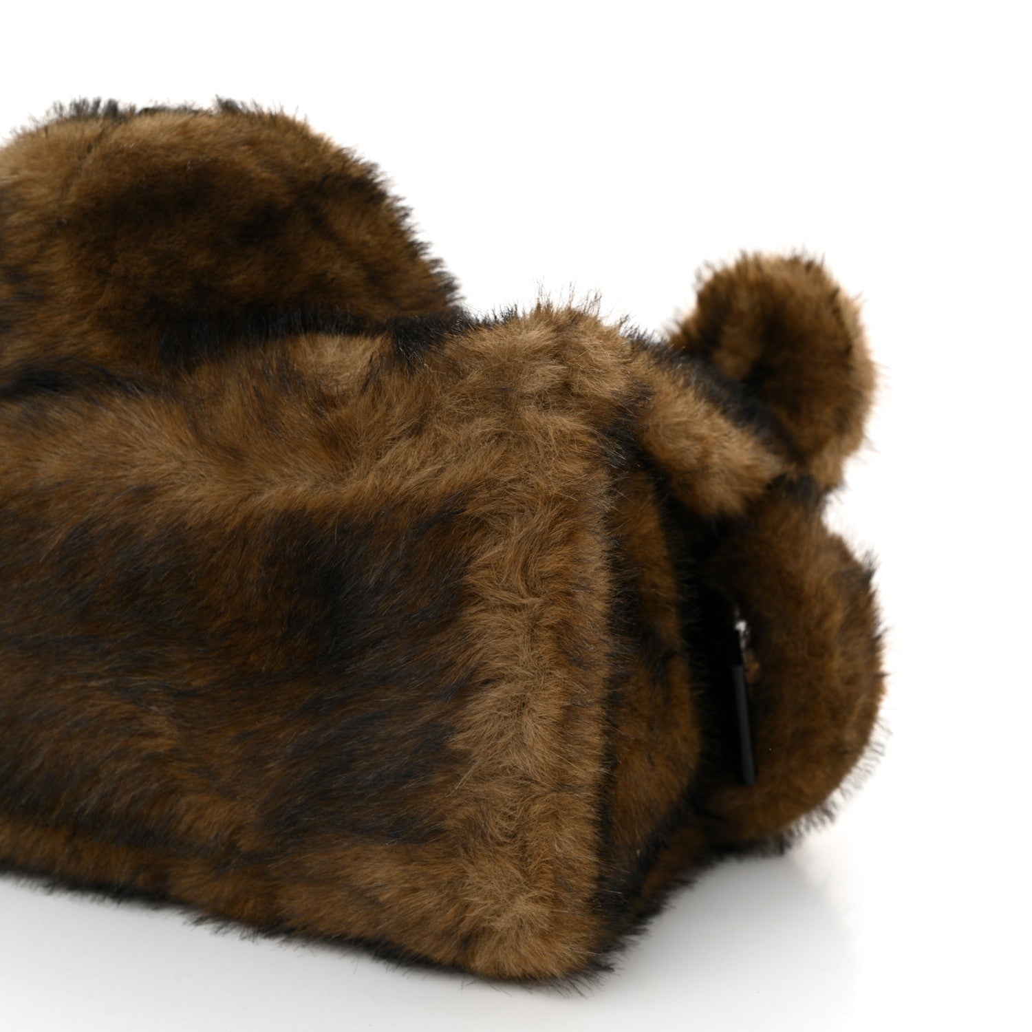 Faux Fur The Teddy Bear Tote Bag Ebony