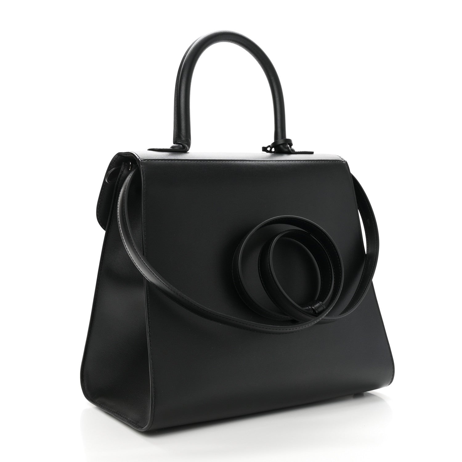 Calfskin MM L'Humour Brillant Satchel Black