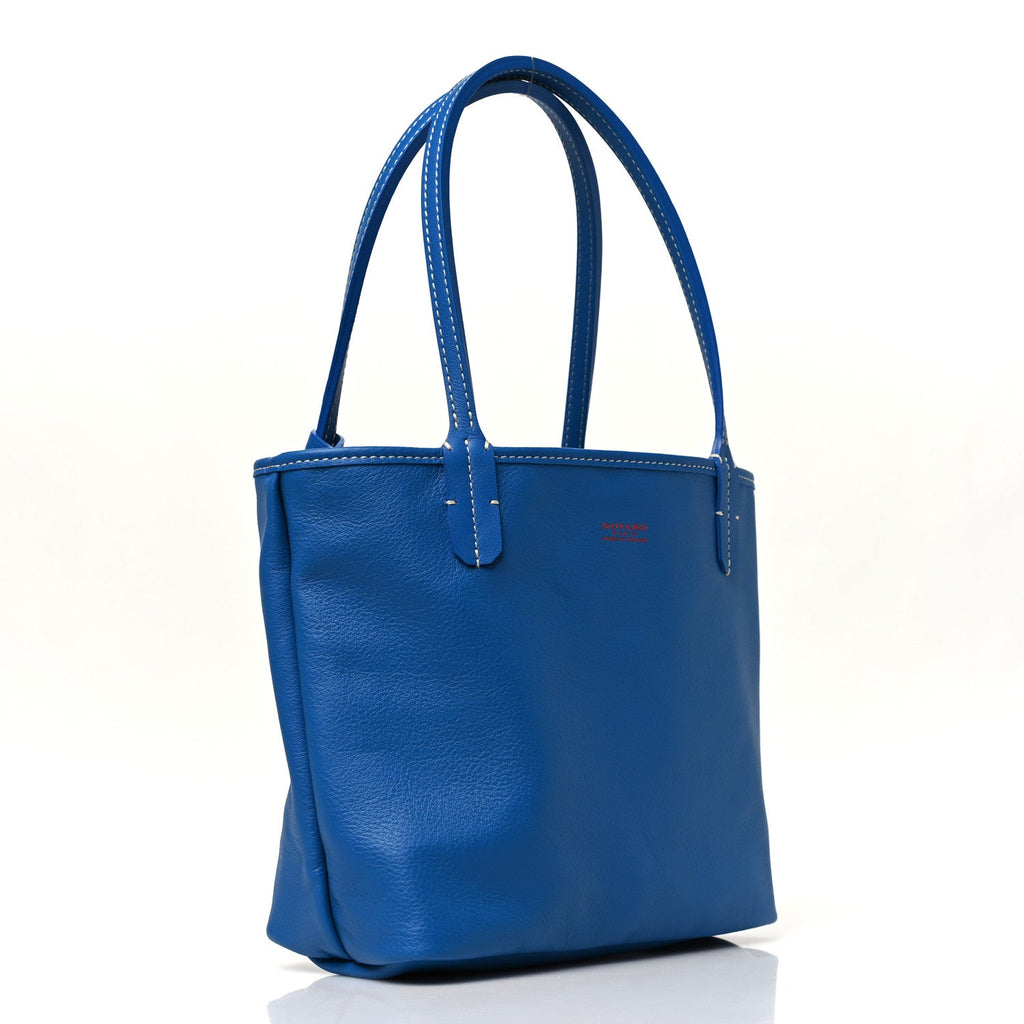 Goyardine Reversible Mini Anjou Sky Blue