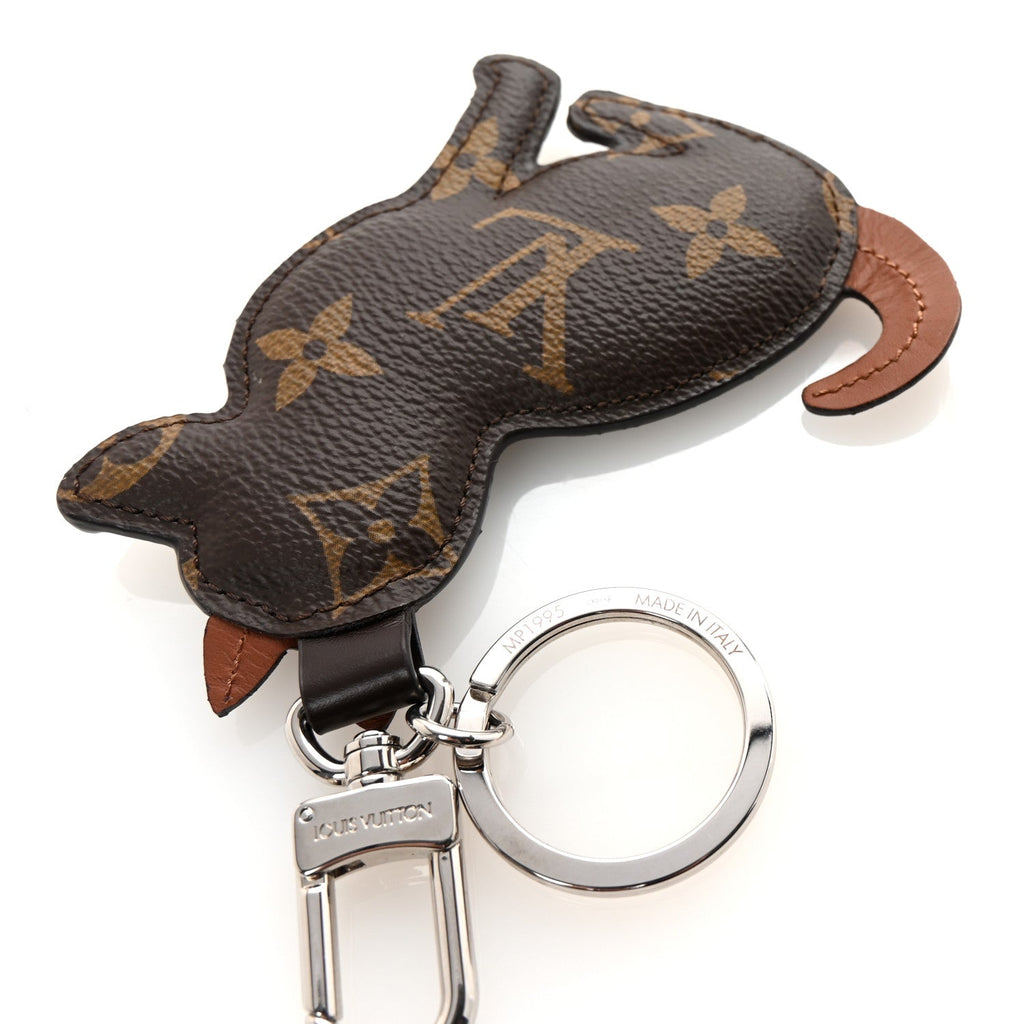 Monogram Dog Bag Charm Key Holder