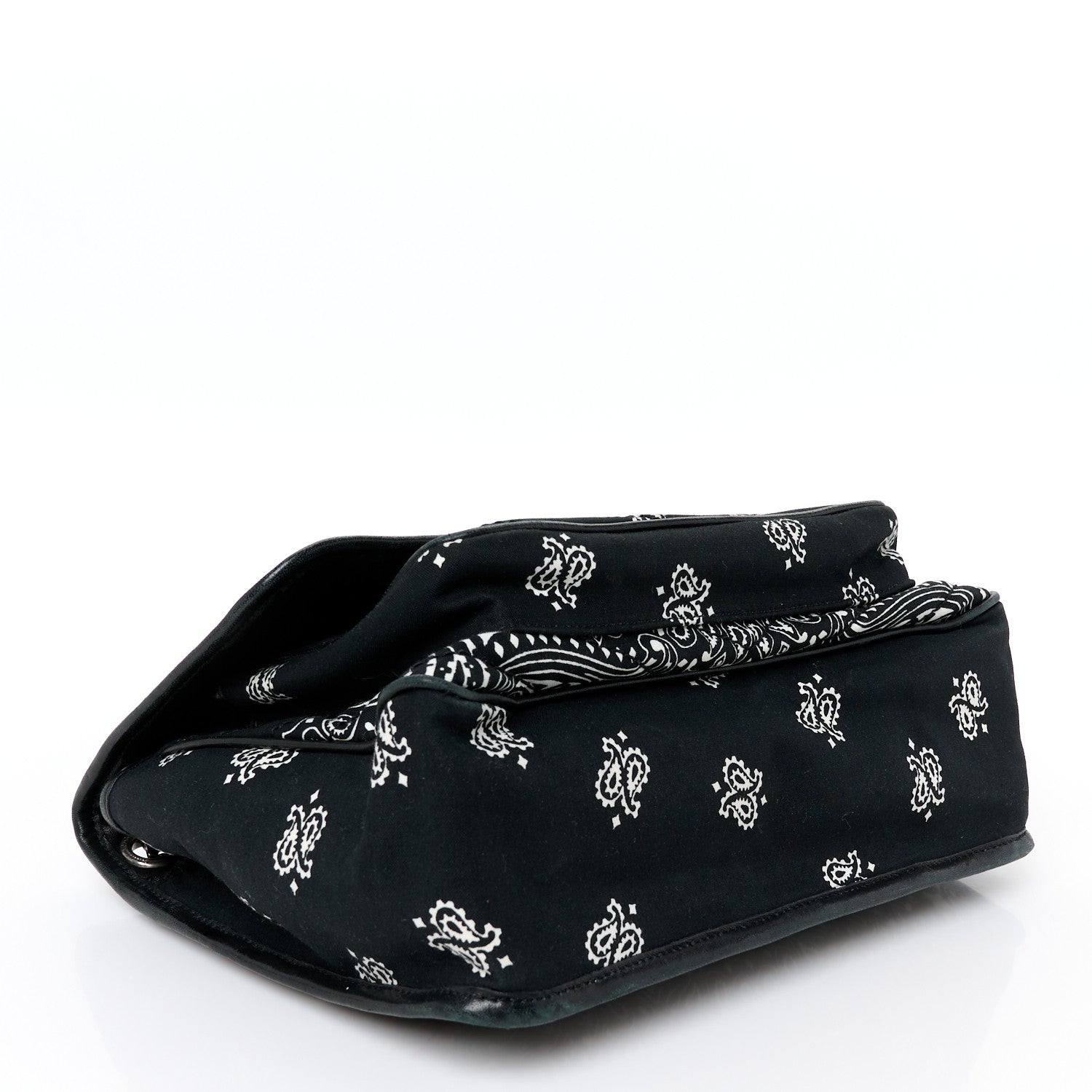 Cotton Bandana Monogram Medium Niki Chain Satchel Black White