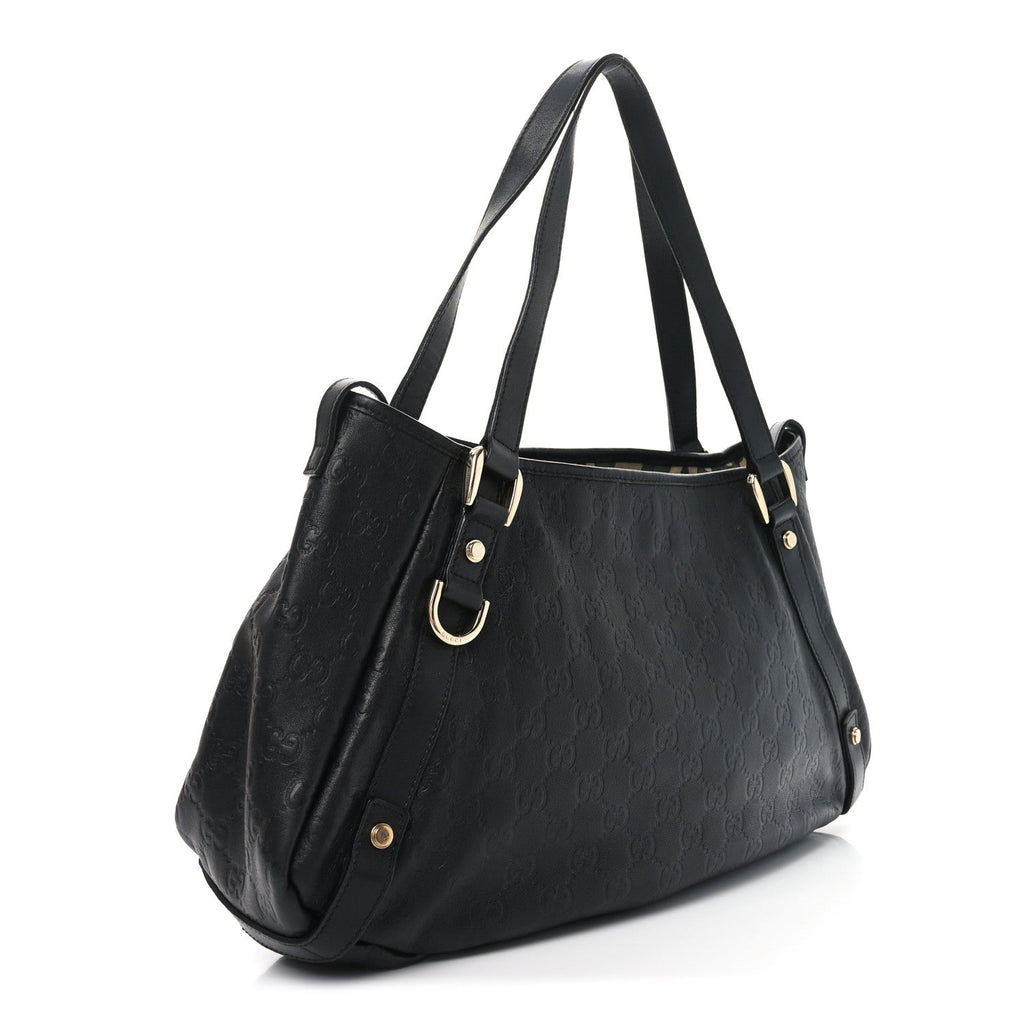 Calfskin Medium Abbey Shoulder Bag Black