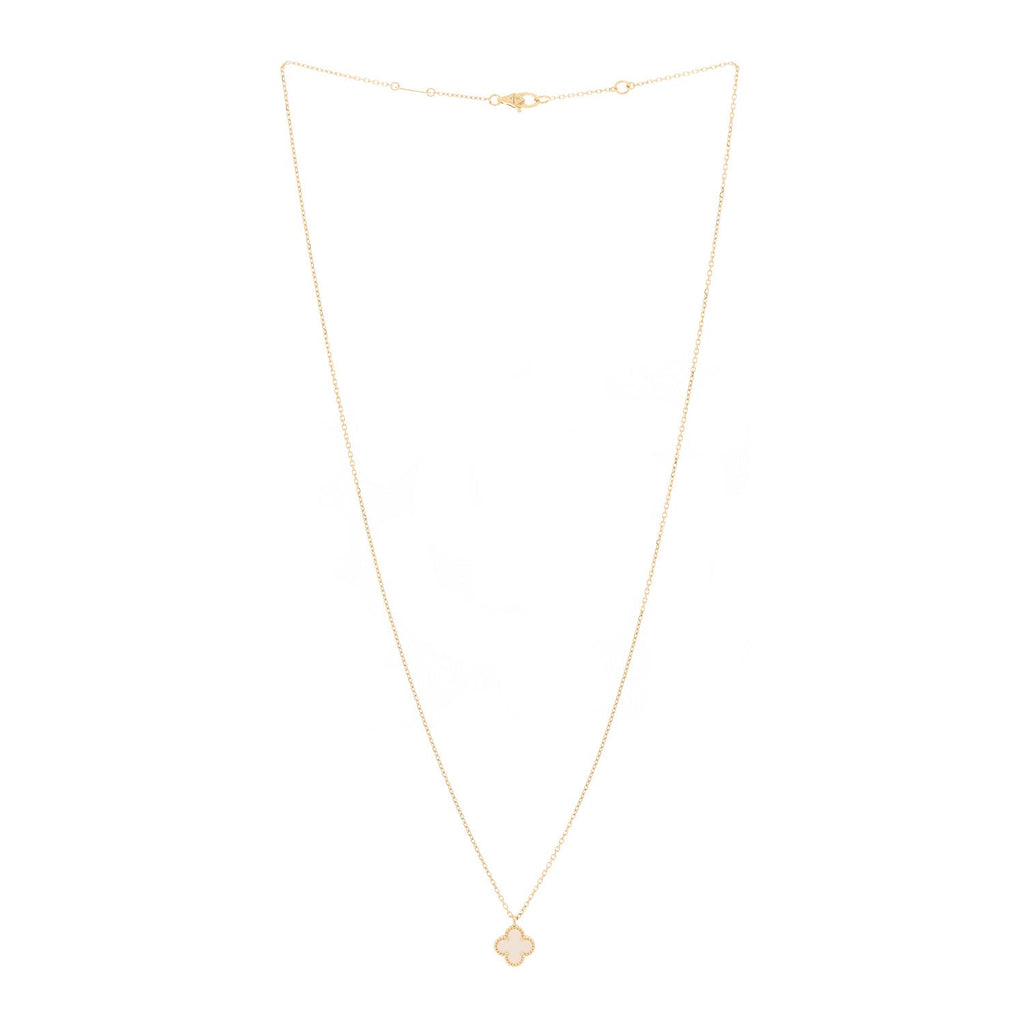 18K Yellow Gold Mother of Pearl Sweet Alhambra Pendant Necklace
