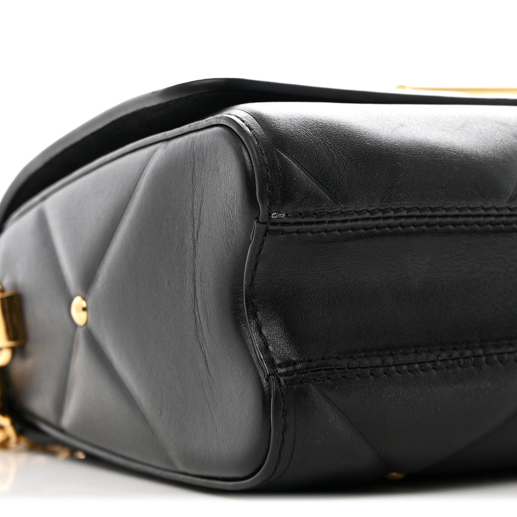 Lambskin Quilted Twist MM Black