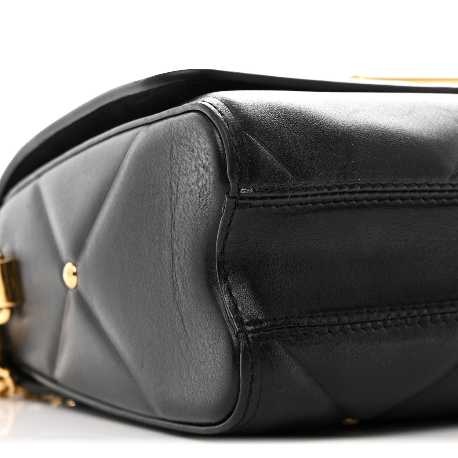 Lambskin Quilted Twist MM Black