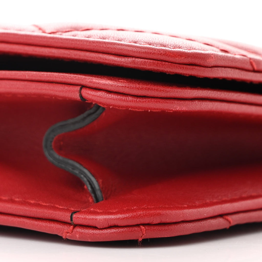 Calfskin Matelasse GG Marmont Mini Bag Hibiscus Red