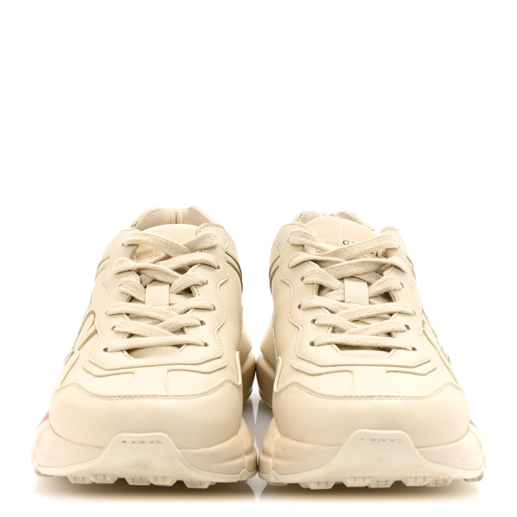 Calfskin Logo Womens Rhyton Sneakers 37 Ivory