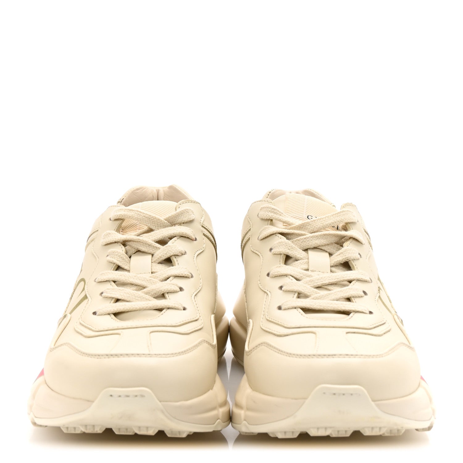 Calfskin Logo Womens Rhyton Sneakers 37 Ivory