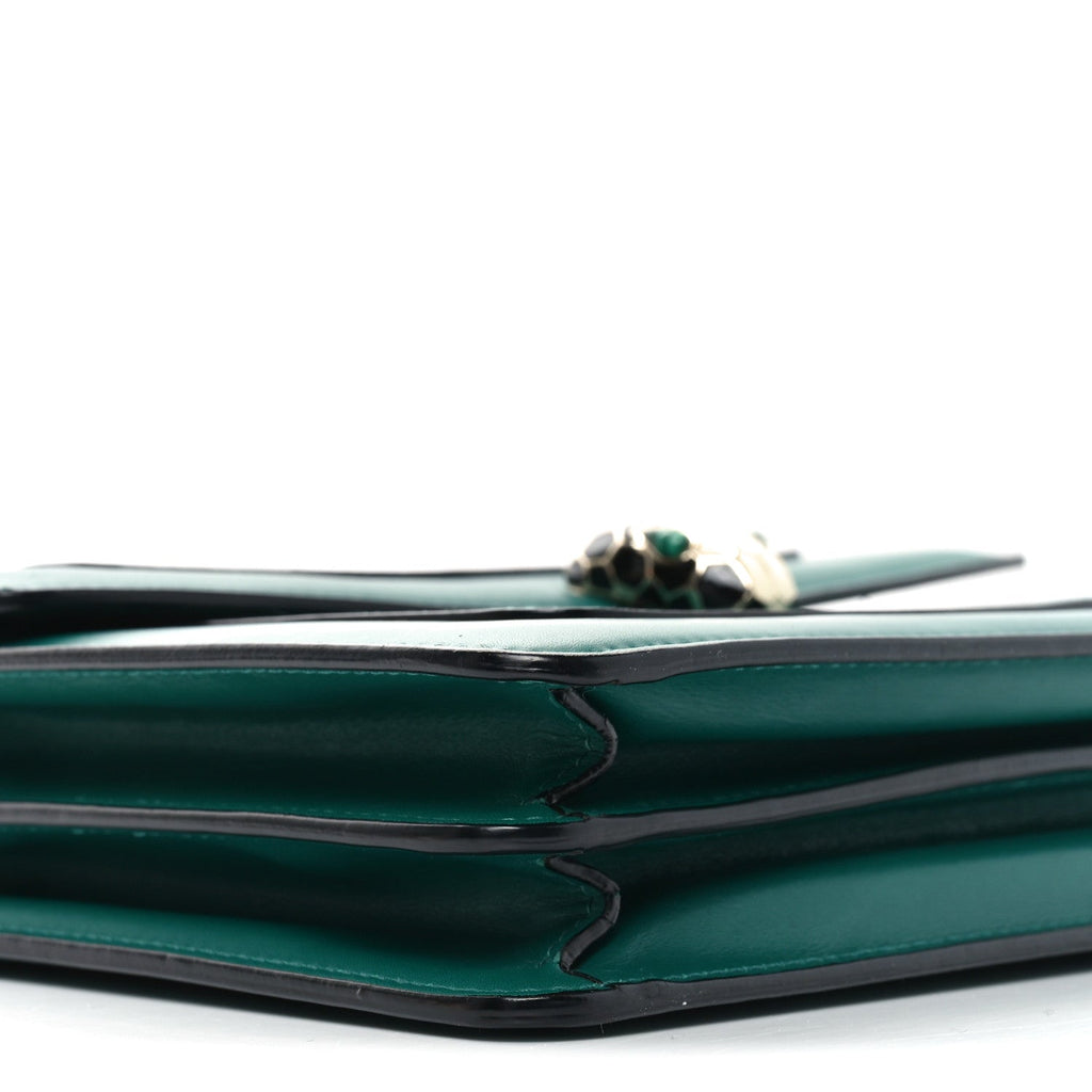 Calfskin Serpenti Forever Shoulder Bag Emerald Green