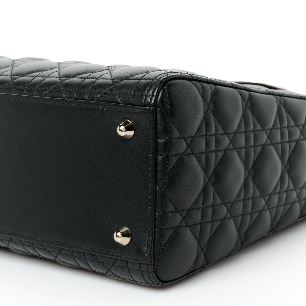 Lambskin Cannage Large Lady Dior Black