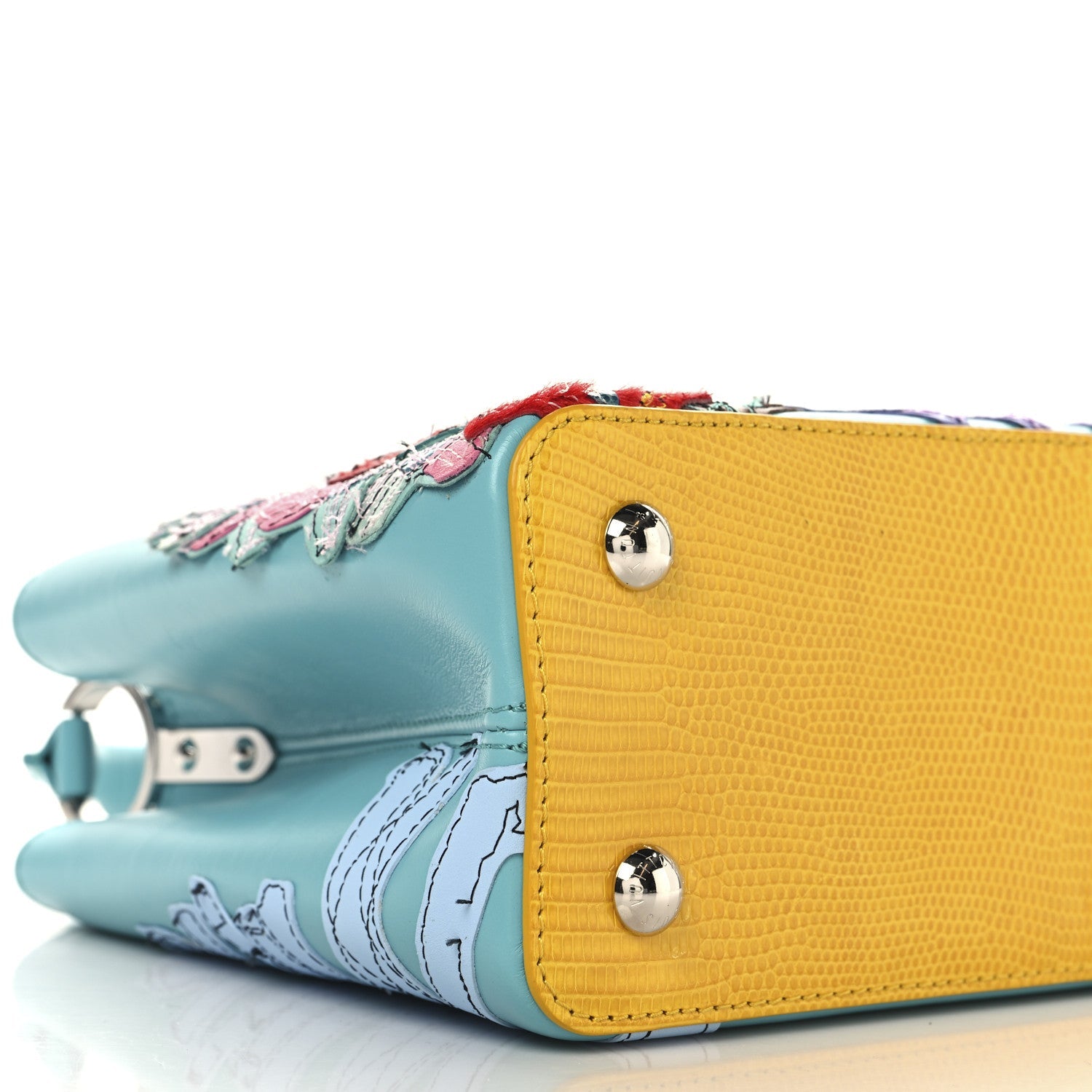 Calfskin Lizard Artycapucines Tschabalala Self PM Multicolor