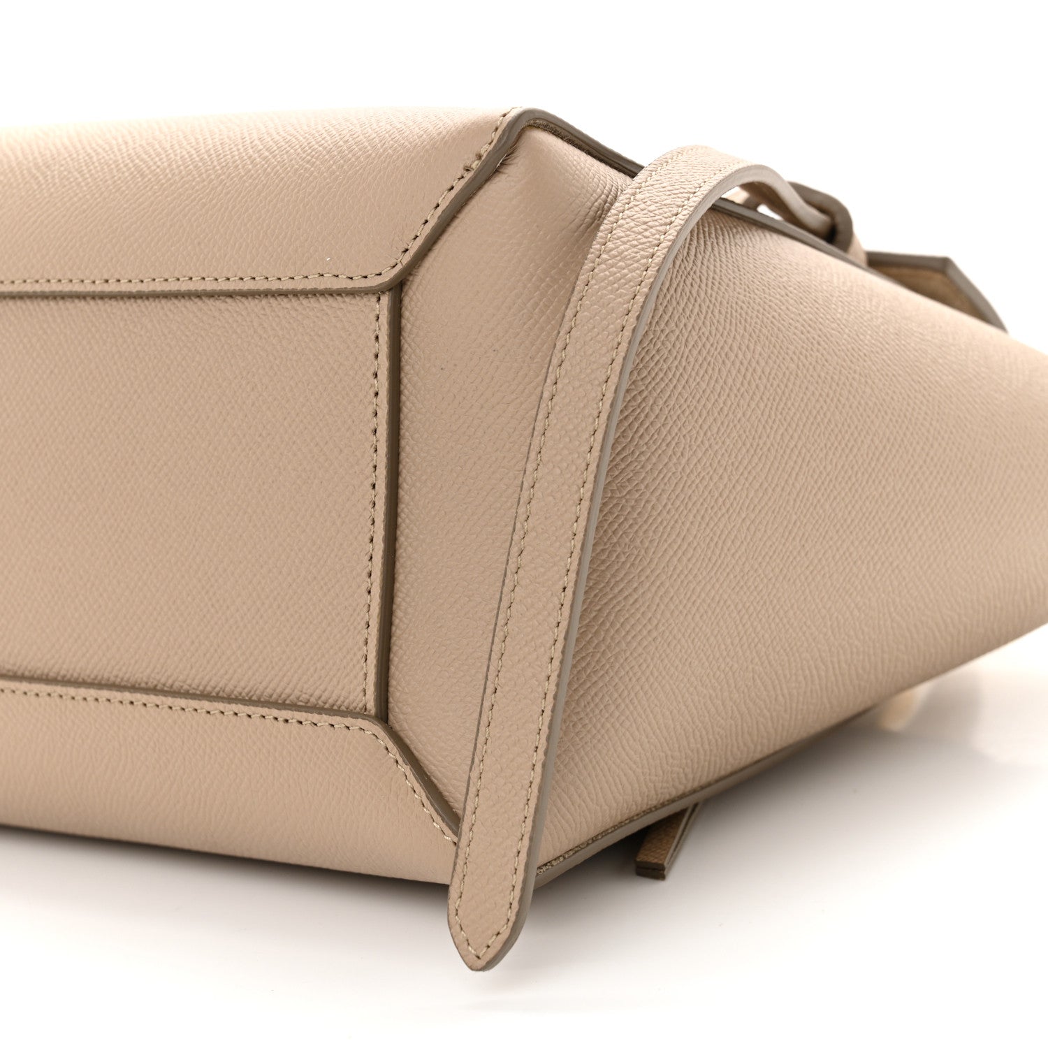 Grained Calfskin Micro Belt Bag Light Taupe