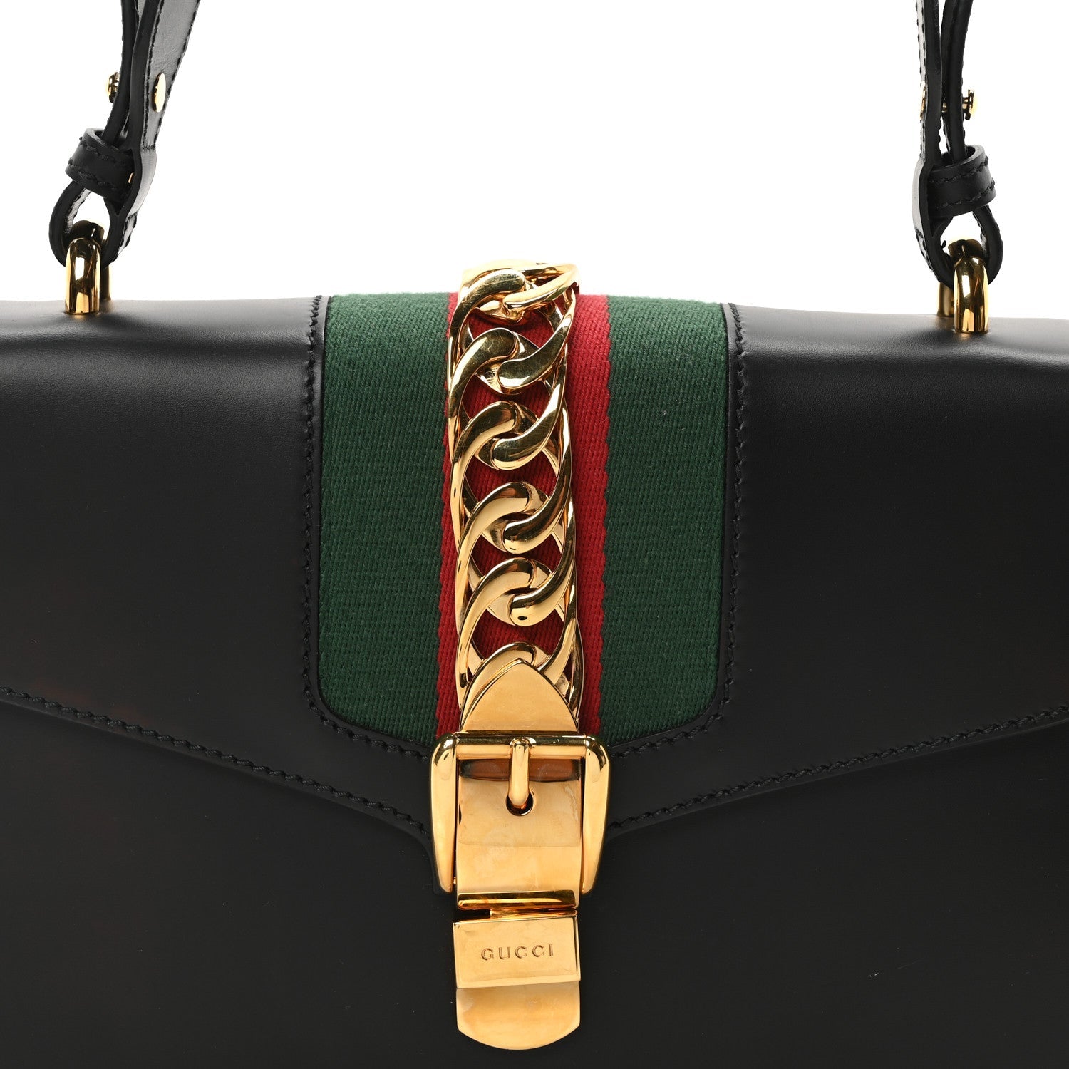 Calfskin Small Sylvie Shoulder Bag Black