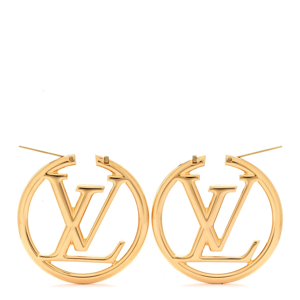 Metal Louise Hoop Earrings Gold