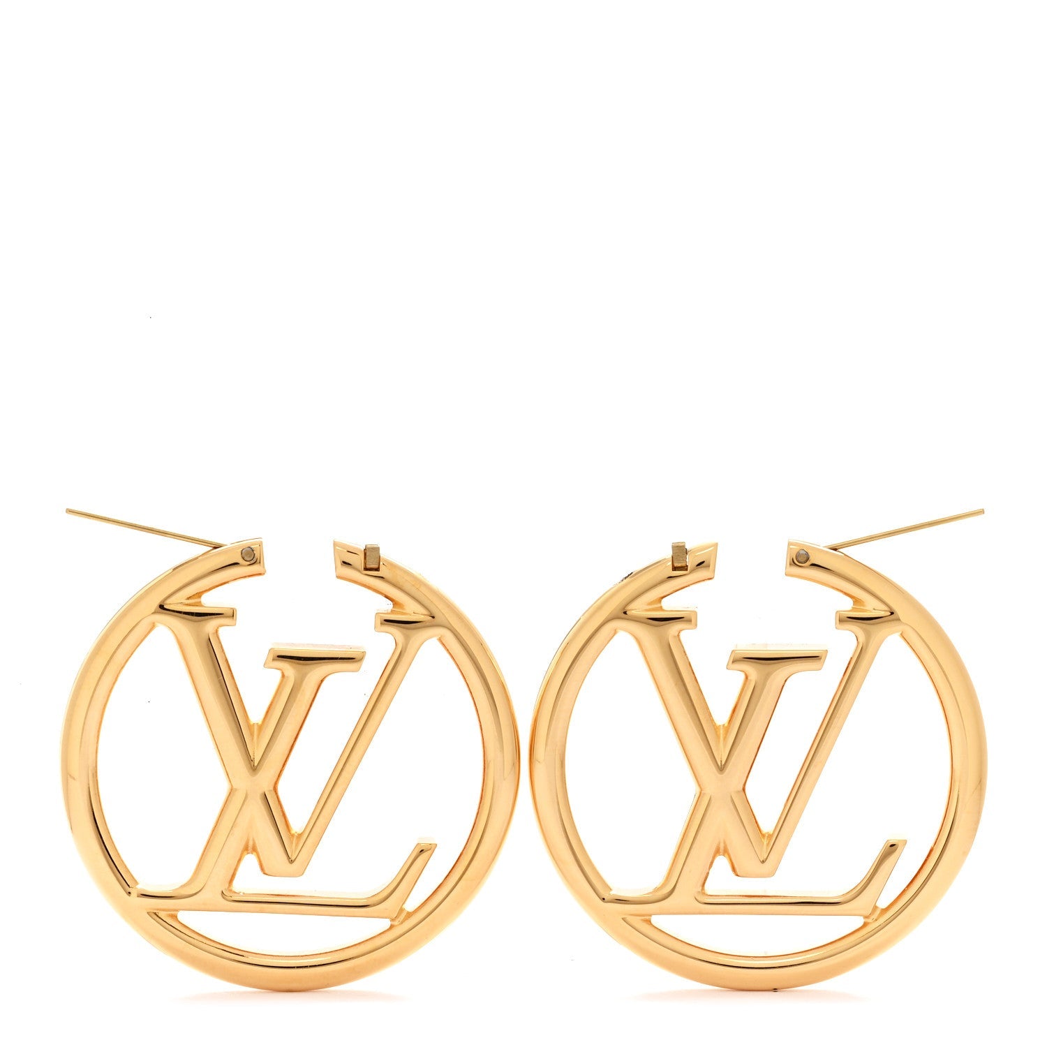 Metal Louise Hoop Earrings Gold
