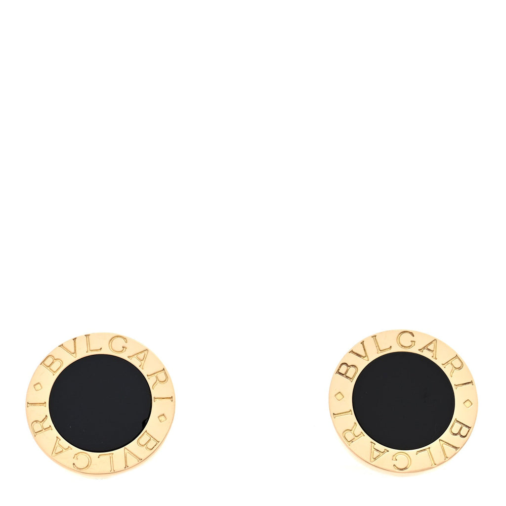 18K Yellow Gold Black Onyx BVLGARI BVLGARI Mens Dress Set