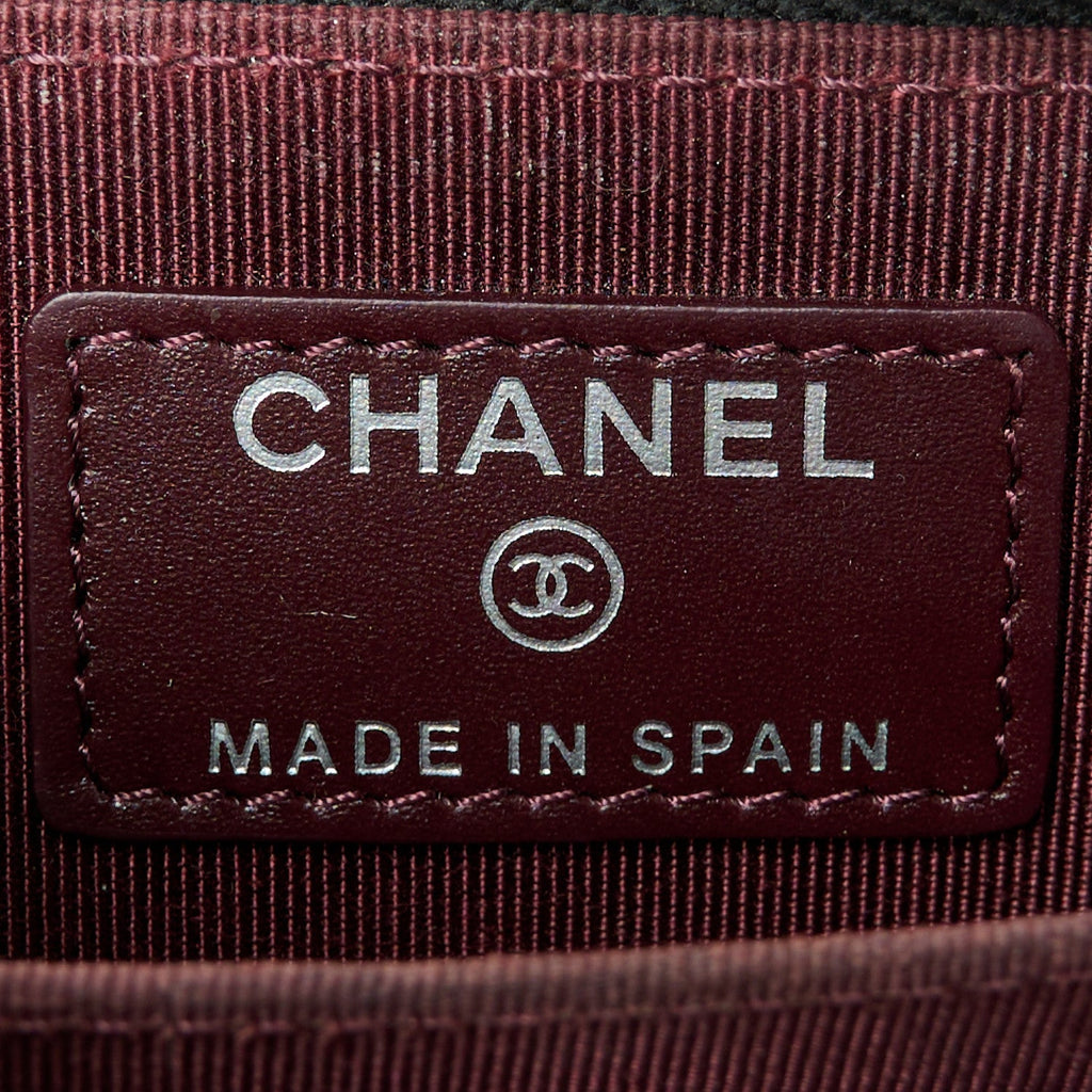 Caviar Quilted Classic Zipped Coin Purse Black