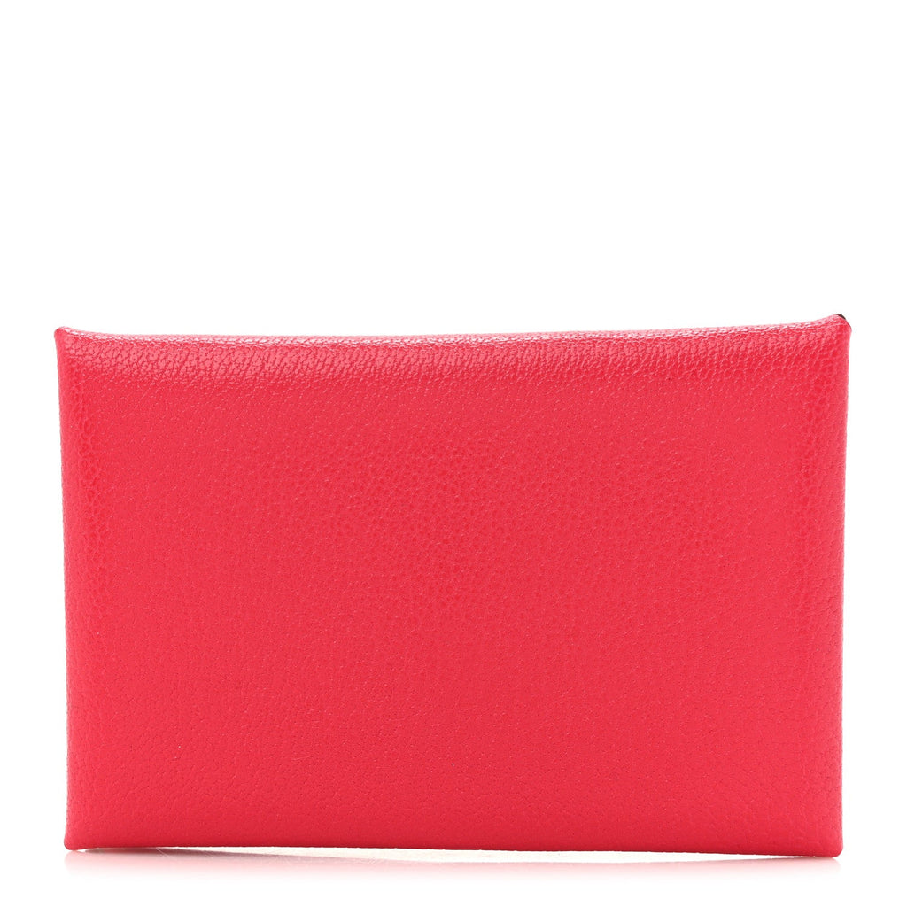 Chevre Mysore Calvi Card Case Rose Extreme