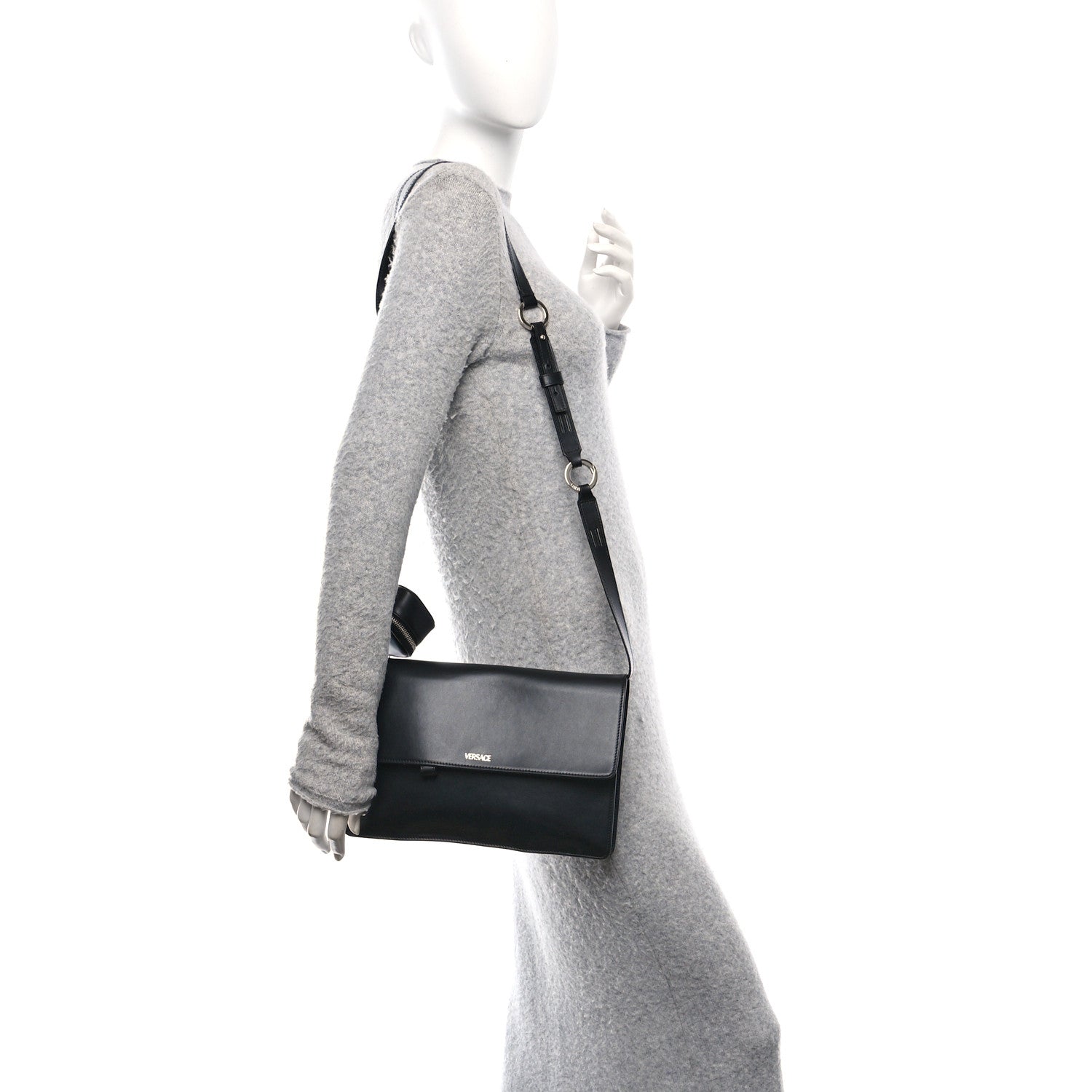 Calfskin Cargo Modular Messenger Bag Black