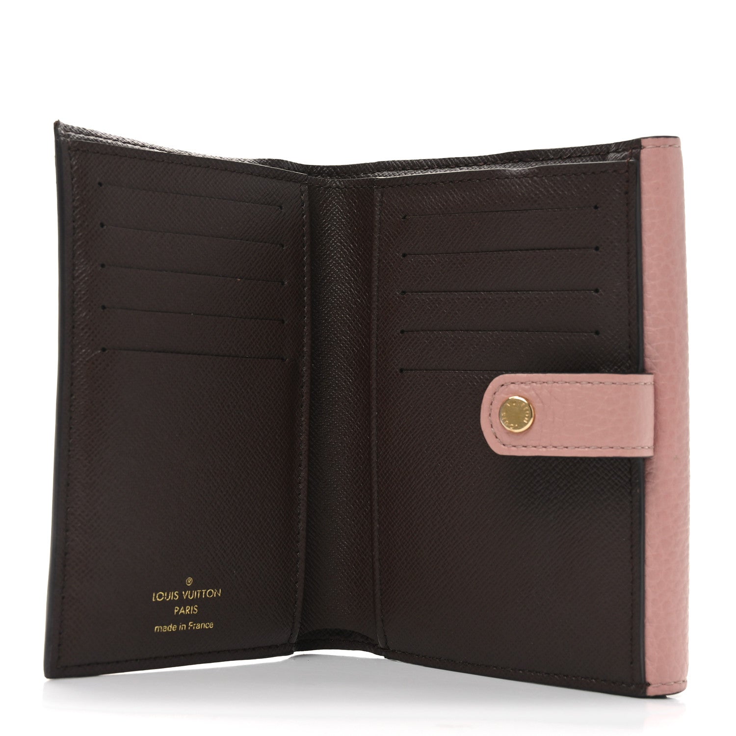 Damier Ebene Normandy Compact Wallet Rose Ballerine