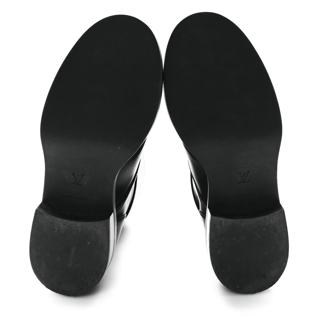 Calfskin Wonderland Flat Ranger Boots 37.5 Black