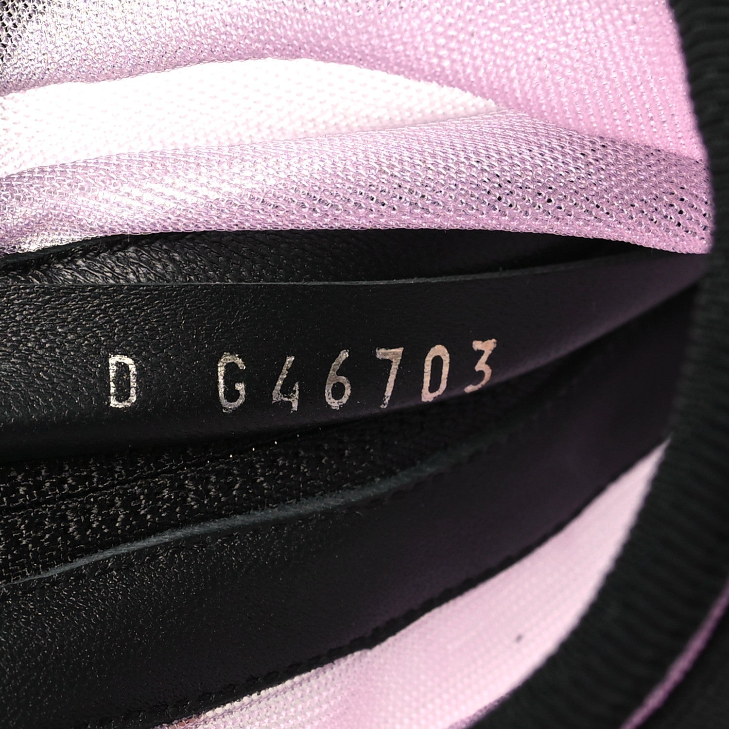 Mesh Grosgrain CC Cap Toe Ankle Boots 38.5 Light Pink Black