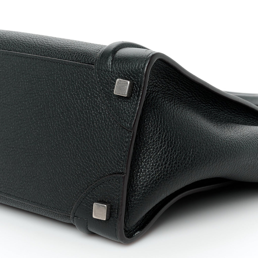 Drummed Calfskin Micro Luggage Black