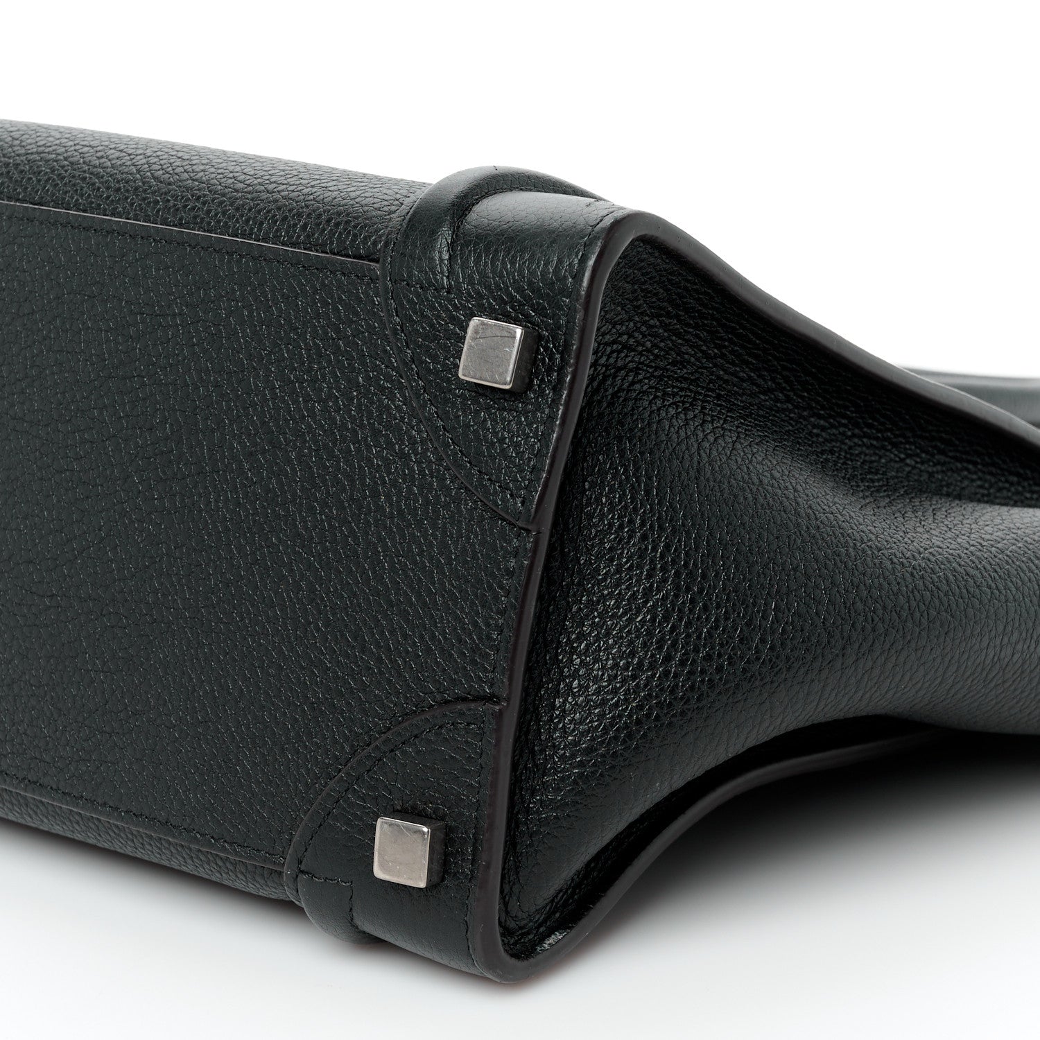 Drummed Calfskin Micro Luggage Black