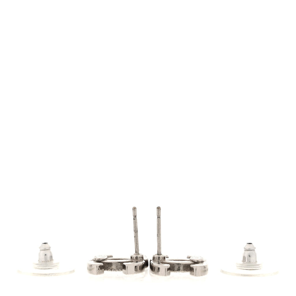 Crystal CC Earrings Silver