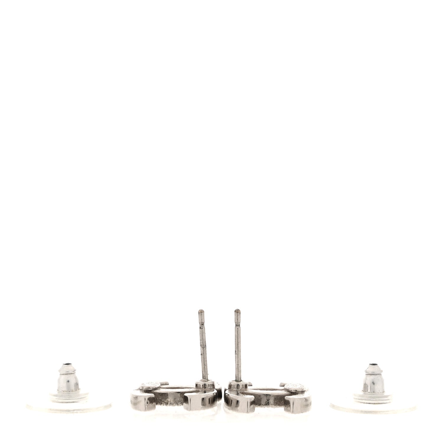 Crystal CC Earrings Silver