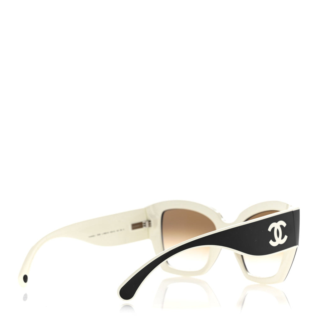 Acetate Square Sunglasses 6058 Black White