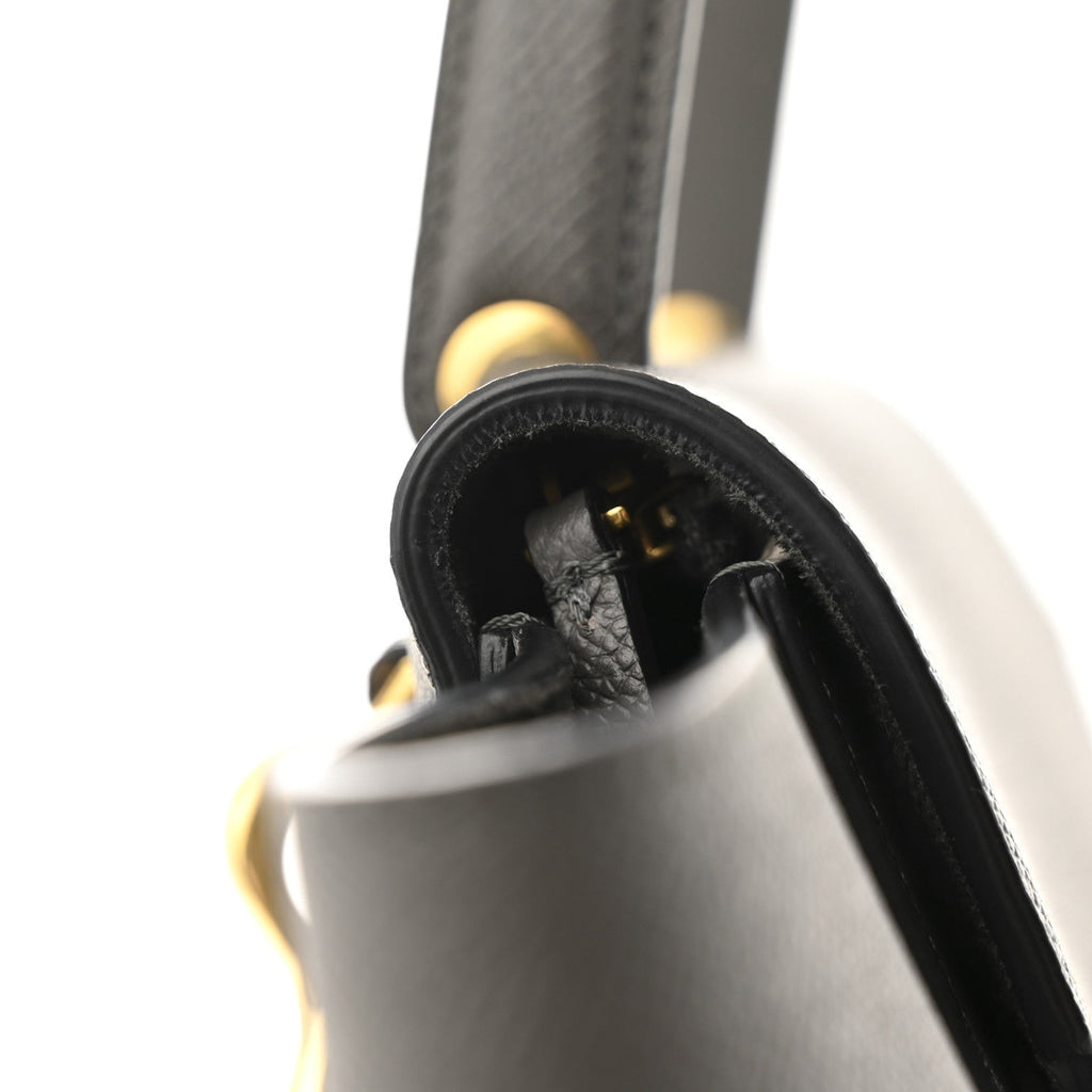 Grained Calfskin Mini Belt Bag Grey