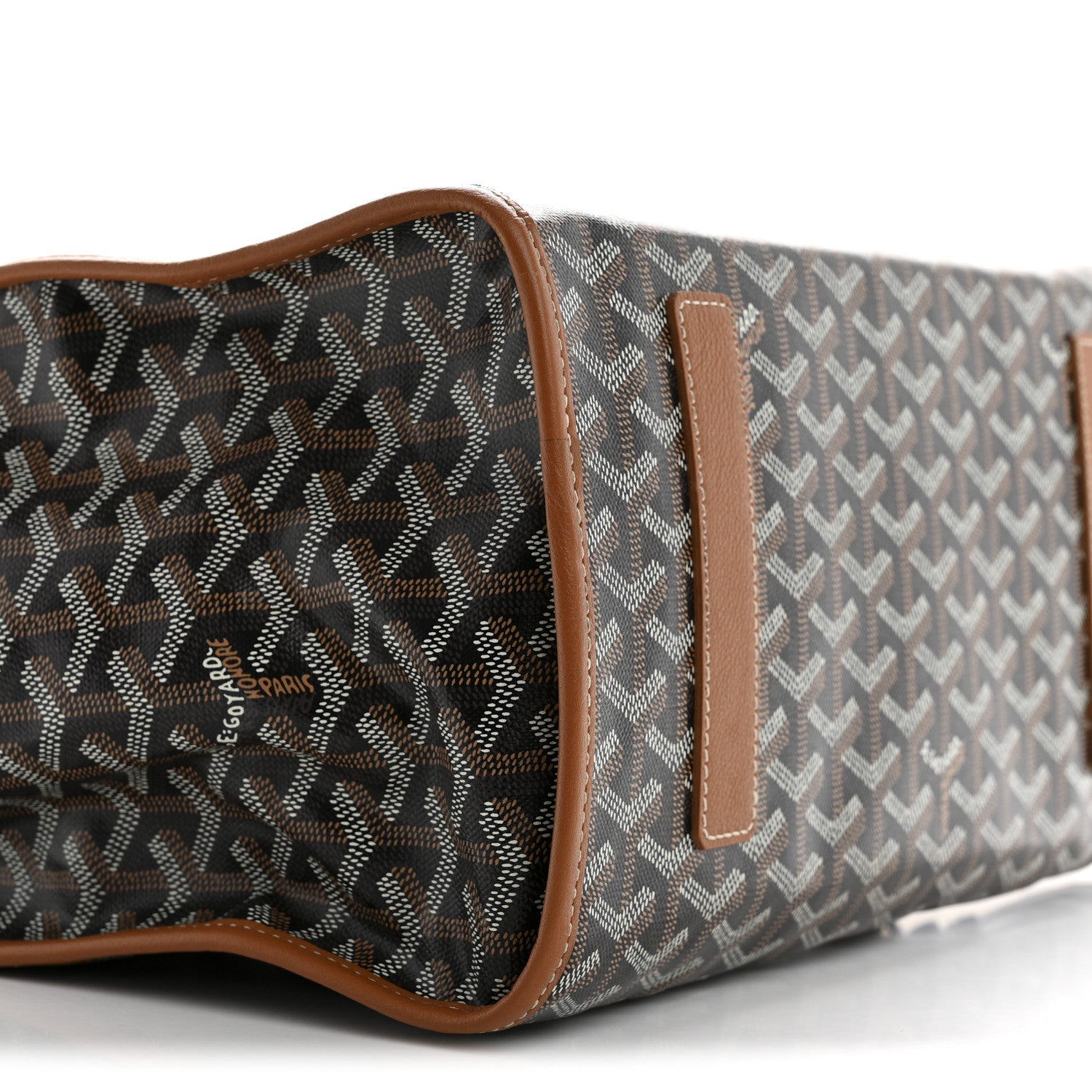 Goyardine Saint Leger Soft Briefcase Backpack Black Gold