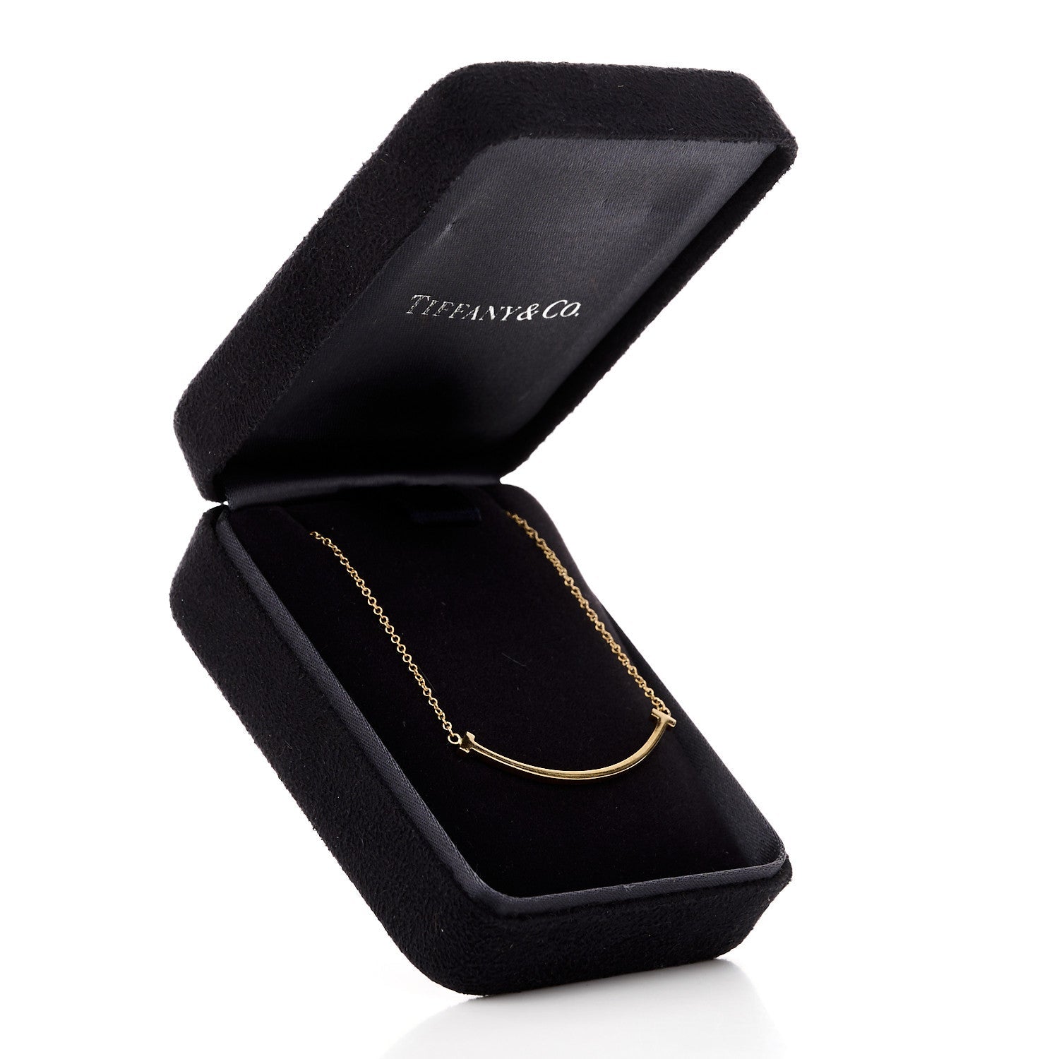 18K Rose Gold Small T Smile Pendant Necklace