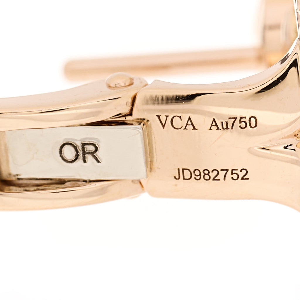 18K Rose Gold Mother of Pearl Lucky Springs Plum Blossom Earrings