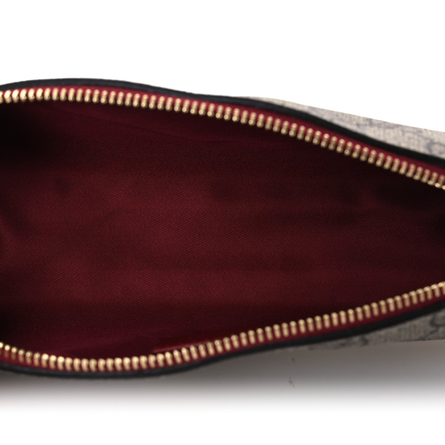 GG Supreme Monogram Cat Pencil Case Beige Ebony