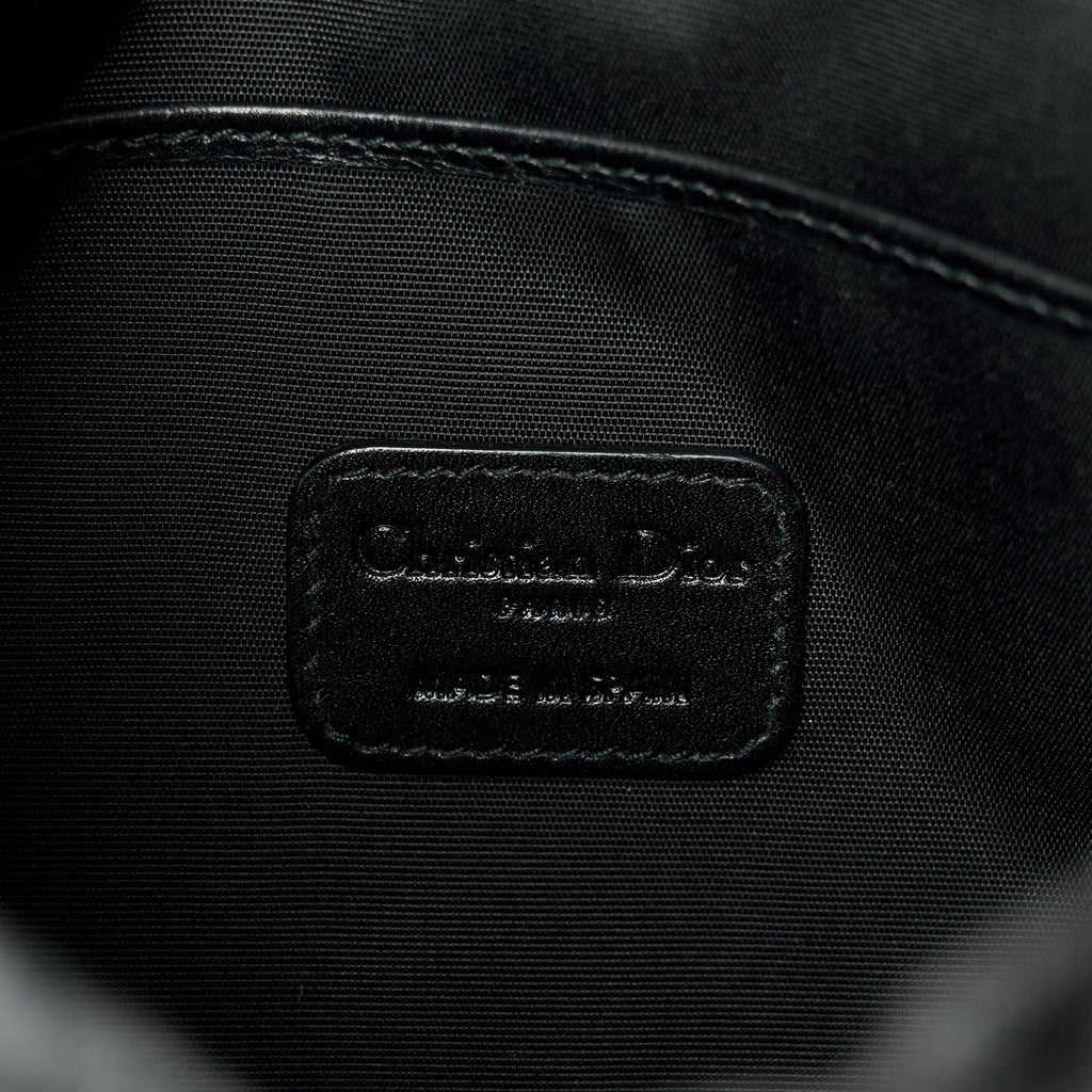 Coated Canvas Cannage Panarea Pouch Black