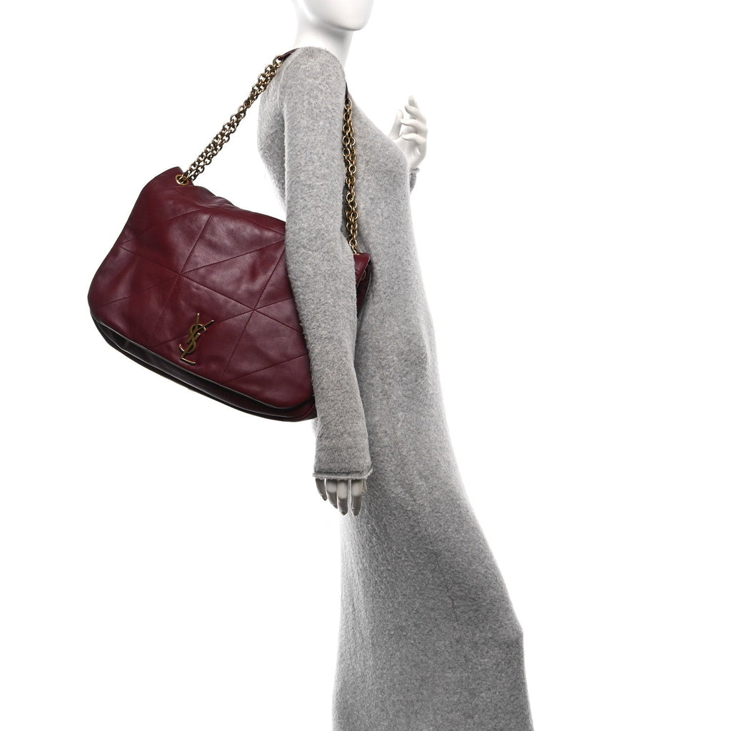 Lambskin Matelasse Monogram Maxi Jamie 4.3 New Dark Bordeaux