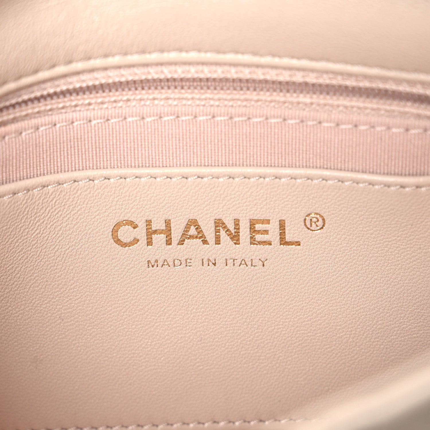 Lambskin Quilted Small CC Funky Town Flap Beige