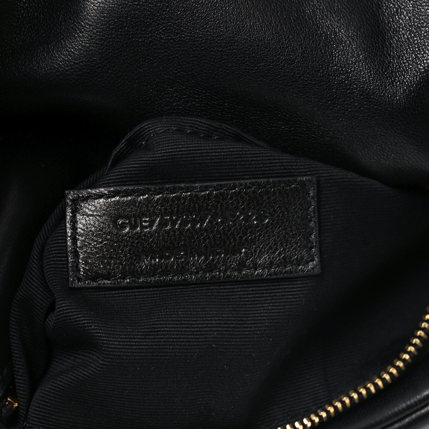 Lambskin Quilted Toy Loulou Puffer Monogram Chain Satchel Black