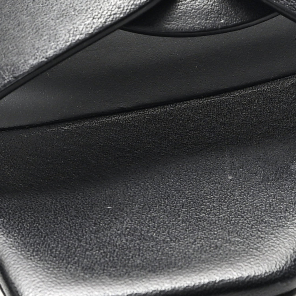 Calfskin Tribute 05 Slide Sandals 36.5 Black